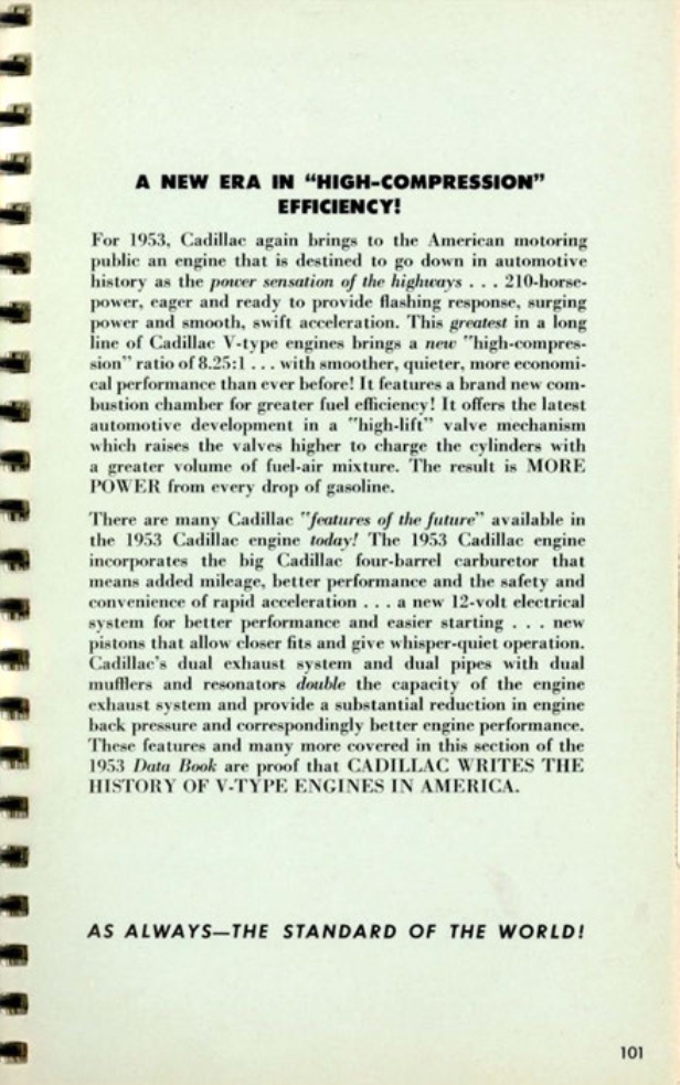 1953 Cadillac Salesmans Data Book Page 16